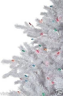 White Christmas Tree 150 lights color lights 173 branch tips 4ft tall