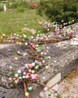 65 FAUX PASTEL BERRY GARLAND ~ Easter & Spring FAUX BERRIES 