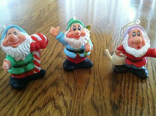 Vintage Snow Whites Seven Dwarfs Disney Christmas Ornaments