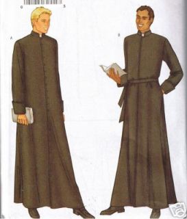 Mens Authentic Style Church Clergy Vestment Robe Butterick Pattern 
