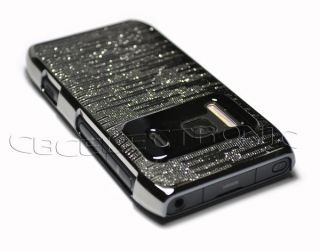 New Black Silver PU chrome hard case skin back cover for nokia N8