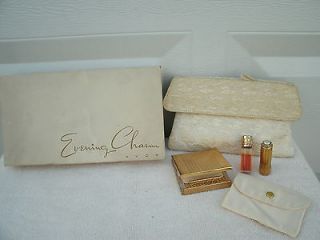 Vintage Avon Evening Charm Bag with compact lipstick fragrance  New 