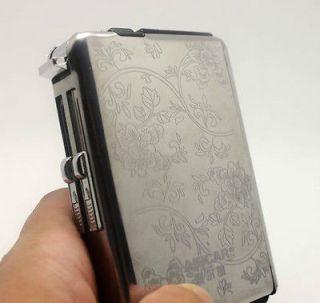 Automatic Cigarette Case With Windproof Lighter Can Hold 10 Cigarettes 