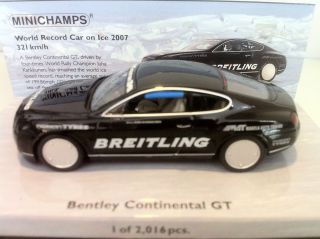 Minichamps 1/43 BENTLEY CONTINENTAL GT RECORD CAR ON ICE 2007 