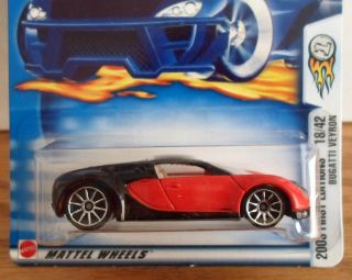   Wheels 2003 First Edition 18/42 #30 Bugatti Veyron   Black & Red