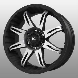   Rock Core Black Wheels Rims 6x5.5 6x139.7 SLX Escalade Astro Van Tahoe