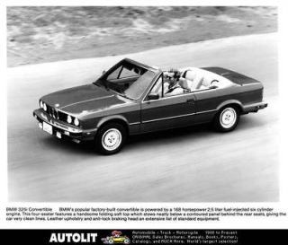 1989 BMW 325i Convertible Factory Photo