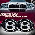 SET OF 2 CHRYSLER 300C 3D LOGO B BENTLEY STYLE FRONT GRILLE DECAL 
