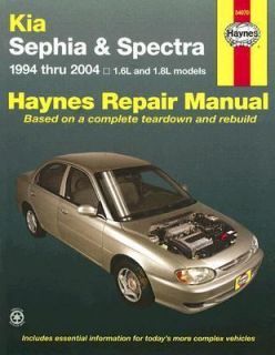Kia Sephia and Spectra 1994 Thru 2004, 1. 6L and 1. 8L Models by John 