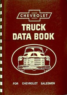 1949 Chevrolet Truck Dealer Data Book 49 Chevy Pickup Sedan Delivery 