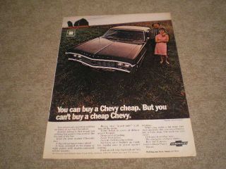 1969 Chevrolet Impala Sport Coupe Car Ad You Can Buy a Chevy Cheap