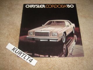 1980 Chrysler Cordoba sales brochure dealer catalog literature