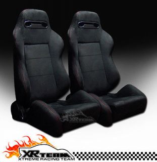   Red Stitch Racing Seats+Sliders 14 (Fits 1988 Chrysler Fifth Avenue