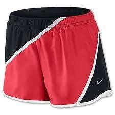 NWT $45 NIKE WOMENS TWISTED TEMPO RUNNING SHORTS 451412 BLACK/RED 613 