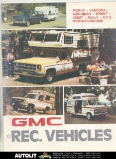 1977 GMC RV Camper Trailer Towing Pickup Suburban Jimmy Sprint Truck 