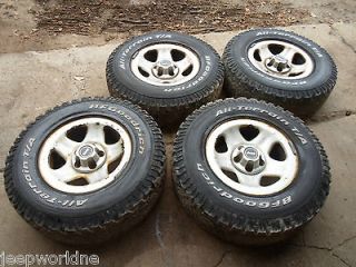 Jeep Wrangler YJ TJ 235/75 R15 tires rims wheels set of 4 bolt pattern 