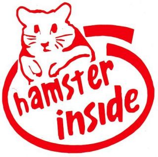 Kia Hamster Inside T 1 Vinyl Decal 6 Wide x 5.75 High, 14 Colors To 