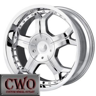 22 Chrome Veloche Vicious Wheels Rims 6x139.7 6 Lug Tundra Titan Tahoe 