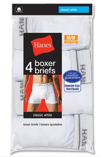 XL NIP Mens Hanes 16 pairs White Boxer Briefs