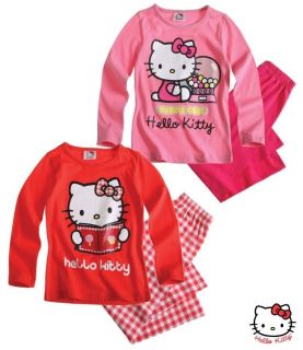 Girls Hello Kitty Long Sleeved Pyjamas BNWT   SANRIO Pyjamas Ages 2,4 
