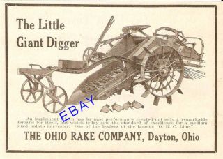 1917 OHIO LITTLE GIANT POTATO DIGGER AD DAYTON OHIO