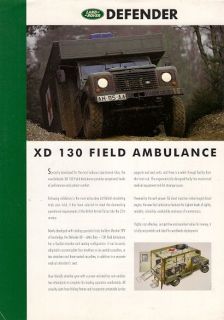 Land Rover Defender Military XD 130 Field Ambulance 1996 97 UK Market 