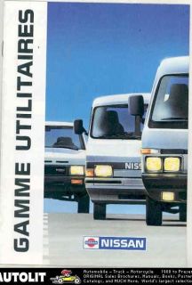 1990 Nissan Utility Vehicles Van Pickup Truck Brochure French