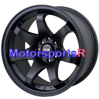   522 Flat Black Concave Rims Wheels Stance 4x100 03 05 06 Scion xA xB