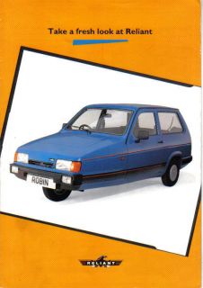 Reliant Robin & Rialto 2 & 3 door & Van 1990 Original UK Sales 