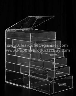 Acrylic Makeup Organizer,Clea​r Cube,w/Drawers Organizer