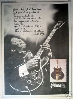 KING   GIBSON, POSTER SIZE AD 1973AD/ADVERTI​SEMENT/ADVERT 