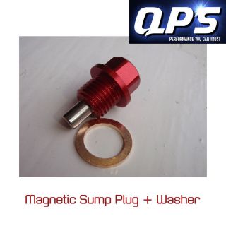 Mitsubishi Sapporo, Red Magnetic Sump Plug + Washer