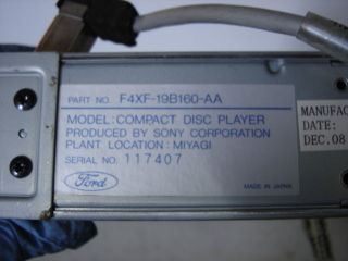   Nissan Quest 3.0L factory CD player F4XF 19B160 AA (Fits Nissan Quest