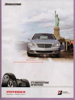 2011 Bridgestone Potenza Tire Liberty Magazine Advertisement Ad Page