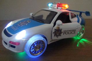 POLICE CAR BUMP AND GO 360 SPIN ACTION CAR   Police Car Sound 