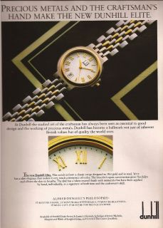 Watch Advertisement*​Dunhill 1986