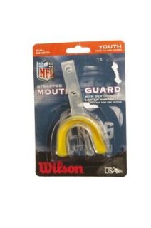 Wilson Boys Youth Strap Protective Mouth Piece Guard Clear Yellow 