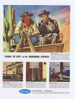 1949 ^VINTAGE AD   CARRIER AIR CONDITIONING AND REFRIGERATION 5 7