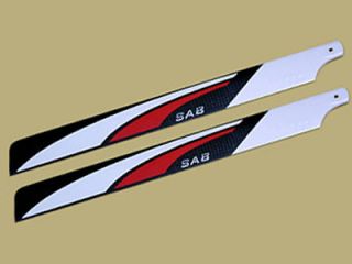   700 Main Blades Red/White 690mm Trex Align Mikado Gaui Helicopter