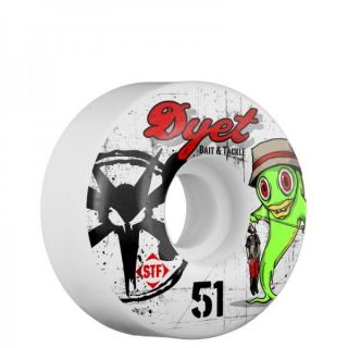 Bones Adam Dyet Fish Bait Skateboard Wheels 51MM White  