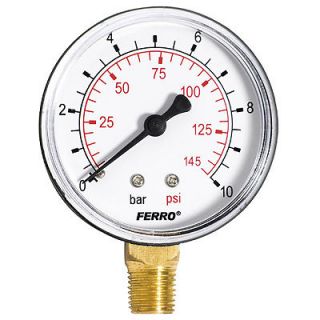   145PSI Pressure Gauge air oil or water 1/4 BSPT Side Entry Manometer