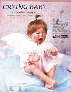 Crying Baby by Donna Rubert Doll Body Parts / Doll Clothes Pattern 