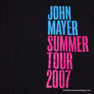 John Mayer Concert Shirt Summer Tour 2007 Rock LARGE
