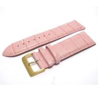Apollo Leather Replacement Watch strap 24mm Croc Pink