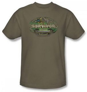 Survivor Gabon Distressed Green Adult Shirt CBS205 AT