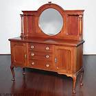 Antique Mahogany Queen Anne Buffet Sideboard Server