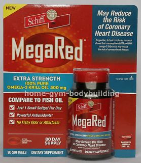 NEW Schiff MegaRed Extra Strength 500 mg Omega 3 Krill Oil 80 Softgels 