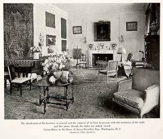 1926 Print Living Room Furniture Home James Parmelee Washington DC 