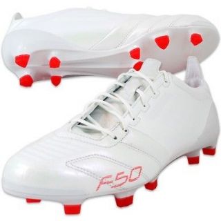Adidas F50 AdiZero TRX FG Leather Soccer Cleats Boots 13 G50001 White 