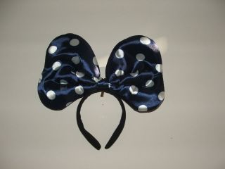 Children Adult Mickey Mouse Party Ears Costume Head Band Blue Bow Dots 